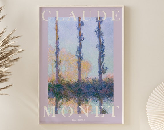 Monet Poster Claude Monet Print Monet Wall Art Monet Picture Modern Monet Print Vintage Monet Art Monet Trees