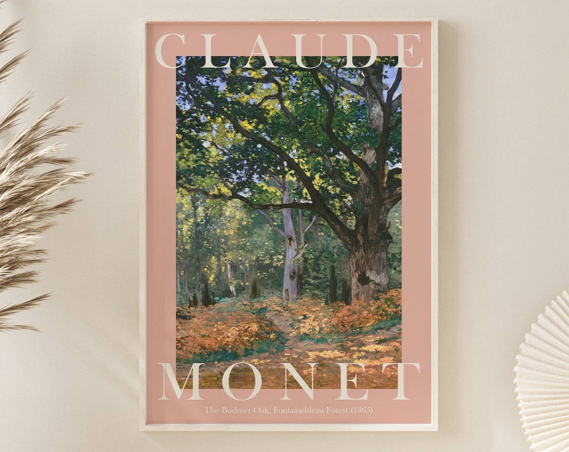 Claude Monet The Bodmer Oak Fontainebleau Forest 1865 Tree Poster