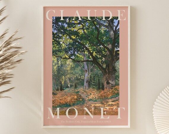 Claude Monet The Bodmer Oak Fontainebleau Forest 1865 Tree Poster