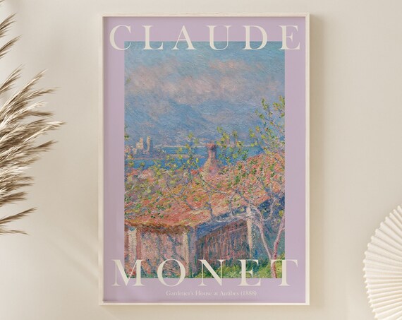Claude Monet Gardeners House At Antibes 1888 Mediterranean View Poster