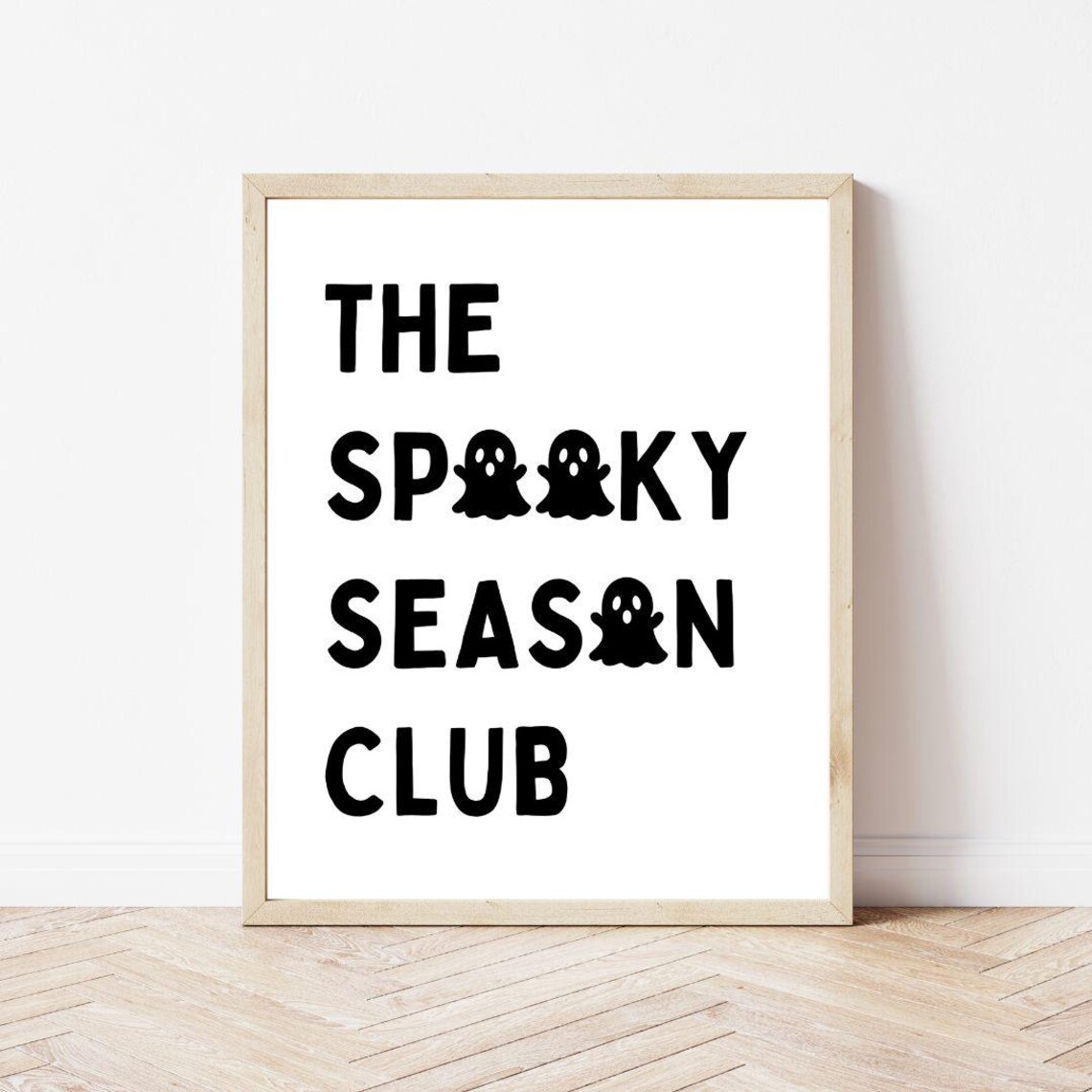 The Spooky Season Club Cute Ghost Typography Halloween Poster - Image 2