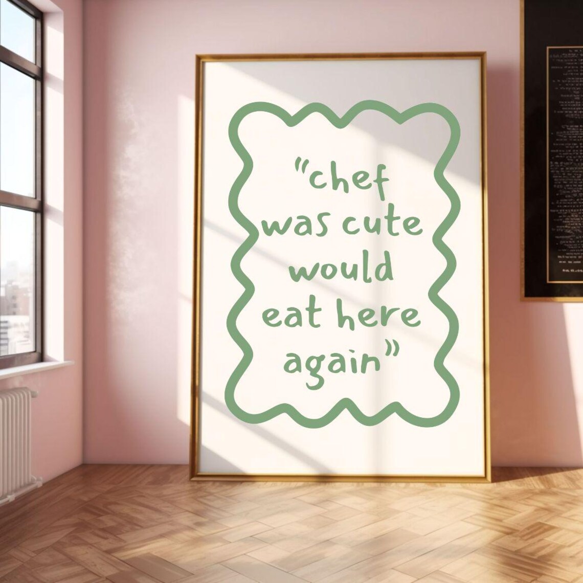 Chef Was Cute Would Eat Here Again Print Print Frame Wall Dcor Wall Art - Image 2