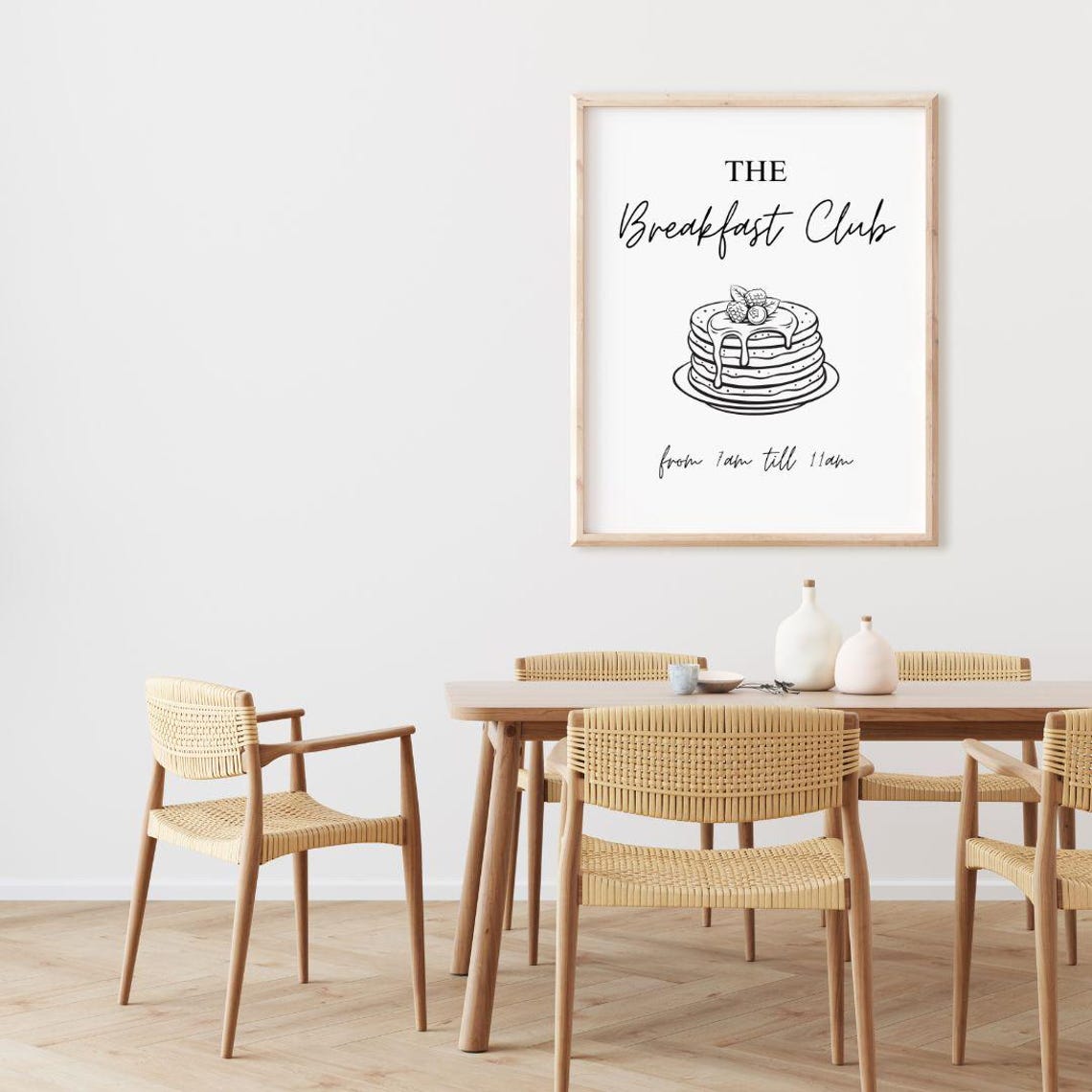 The Breakfast Club Pancake Illustration Kitchen Decor Poster - Image 3