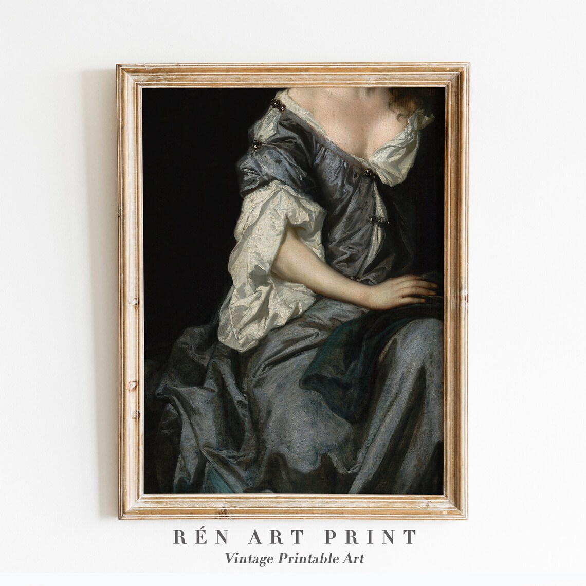 Victorian Woman Painting Dark Academia Wall Art Print