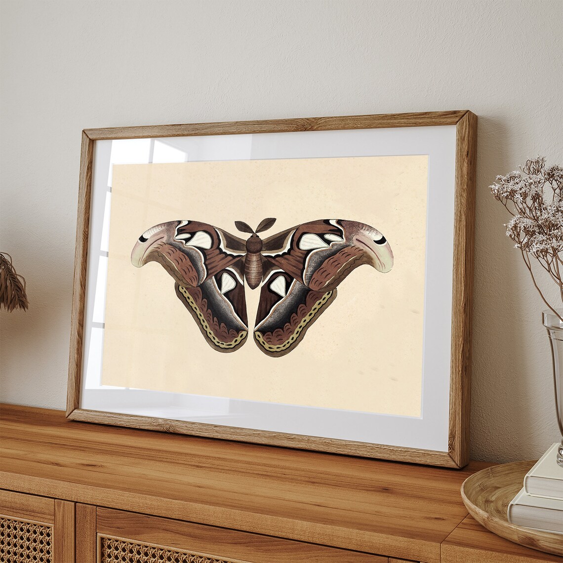 Vintage Butterfly Art Print, Moody Rustic Decor - Image 3