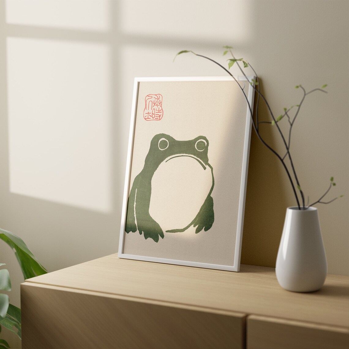 Japanese Frog Print, Vintage Japanese Art Poster - Image 2