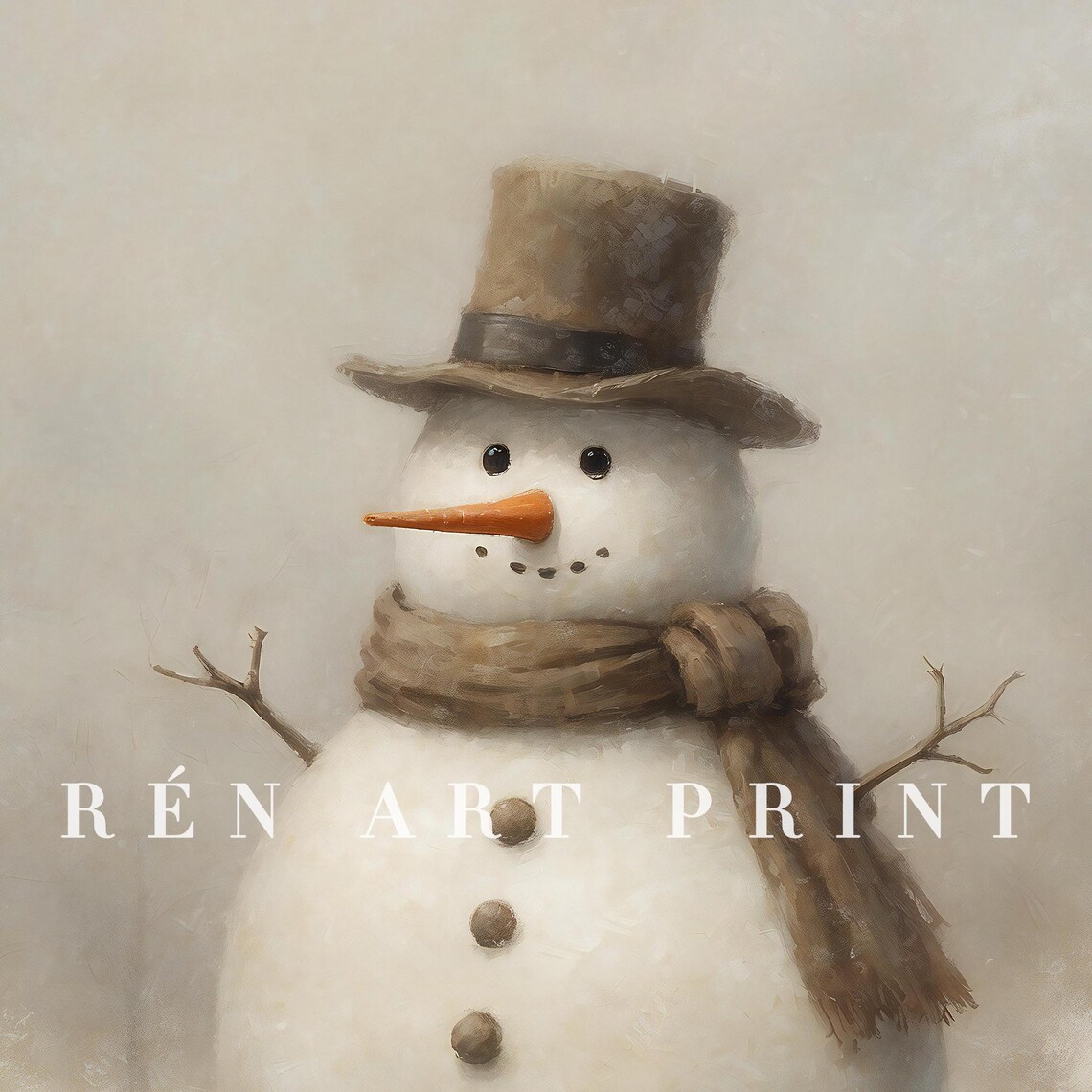 Antique Snowman Vintage Winter Nursery Art Print - Image 3