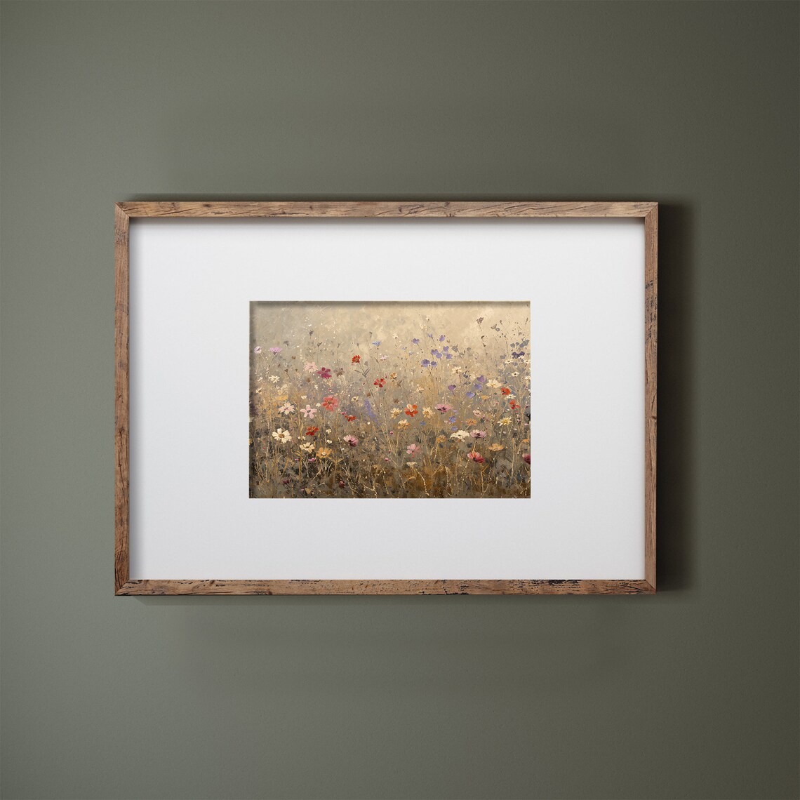 Vintage Wildflower Art Print, Farmhouse Floral Field - Image 2
