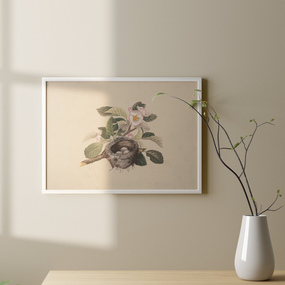 Vintage Birds Nest Illustration, Easter Art Print - Image 2