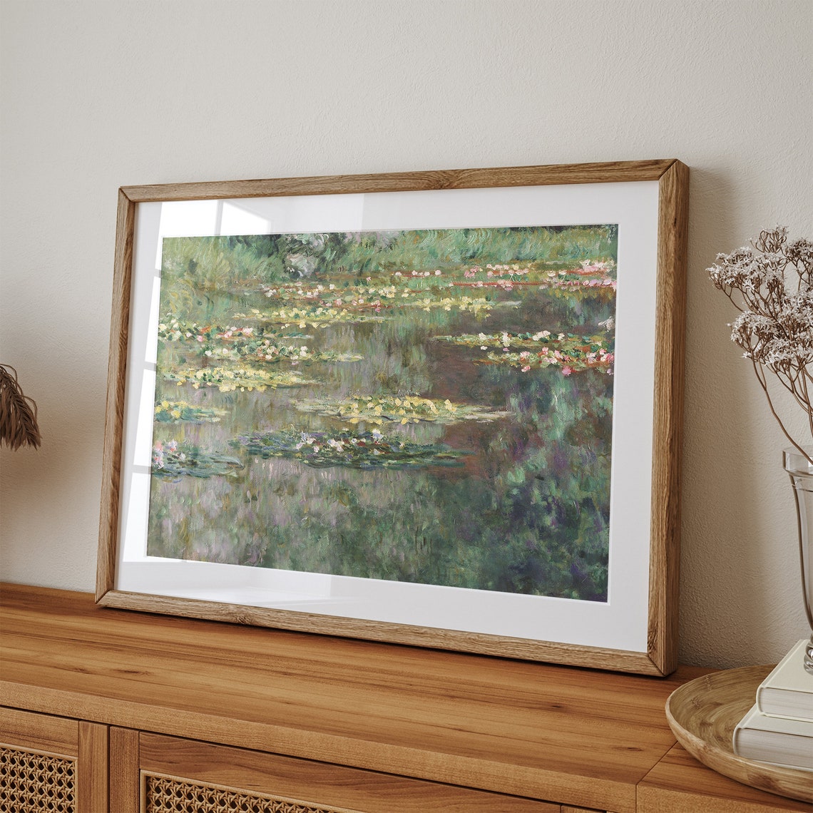 Claude Monet Water Lilies Impressionist Pond Painting Vintage Print - Image 3