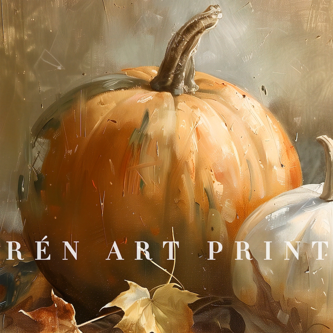 Pumpkin Art Vintage Fall Poster, Rustic Autumn Decor - Image 3