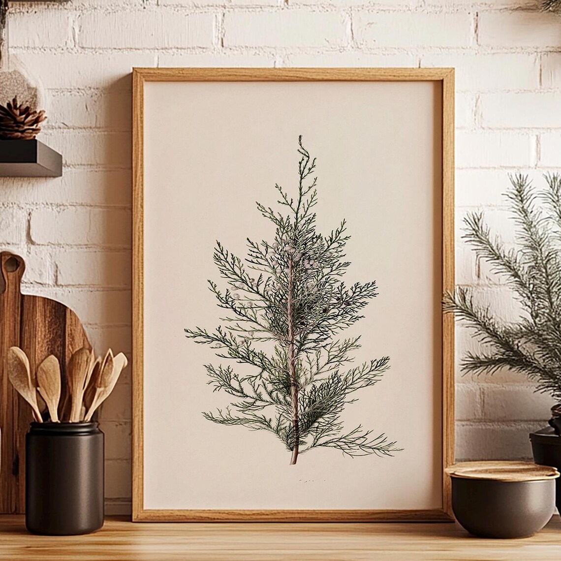 Juniper Branch Vintage Christmas Wall Decor - Image 2