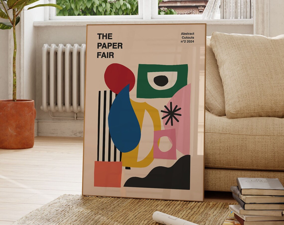 The Paper Fair Abstract Cutouts No 2 Bold Geometry Art Poster