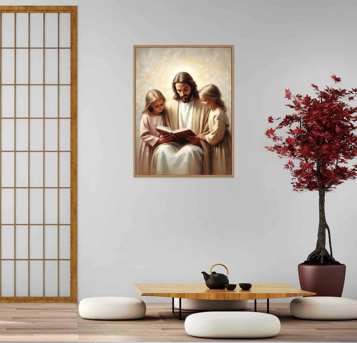 Jesus With Children Christian Nursery Art Print - Image 5