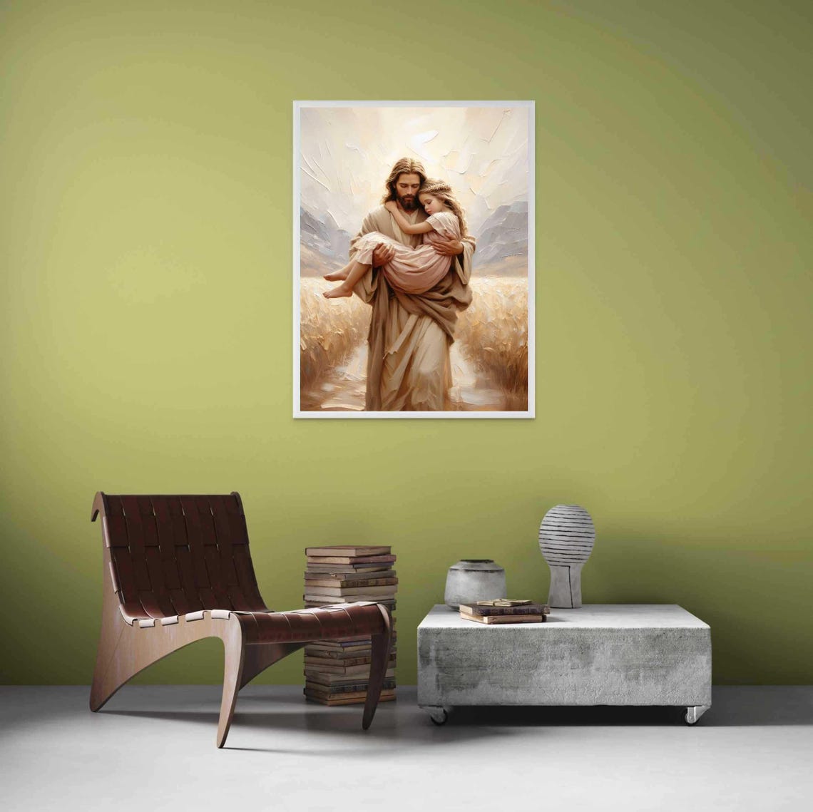 Saved By Christ, Jesus And Girl Christian Art - Image 4