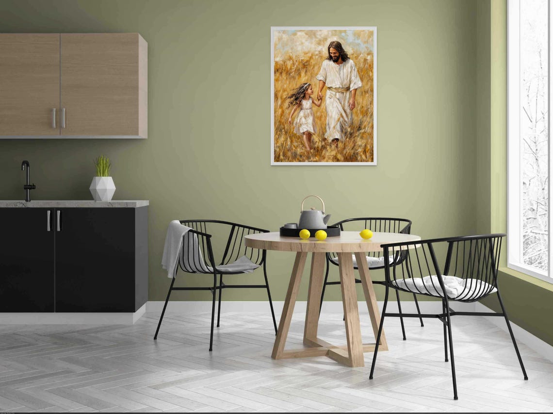 Days With Him Modern Christian Art, Jesus Sketch - Image 4