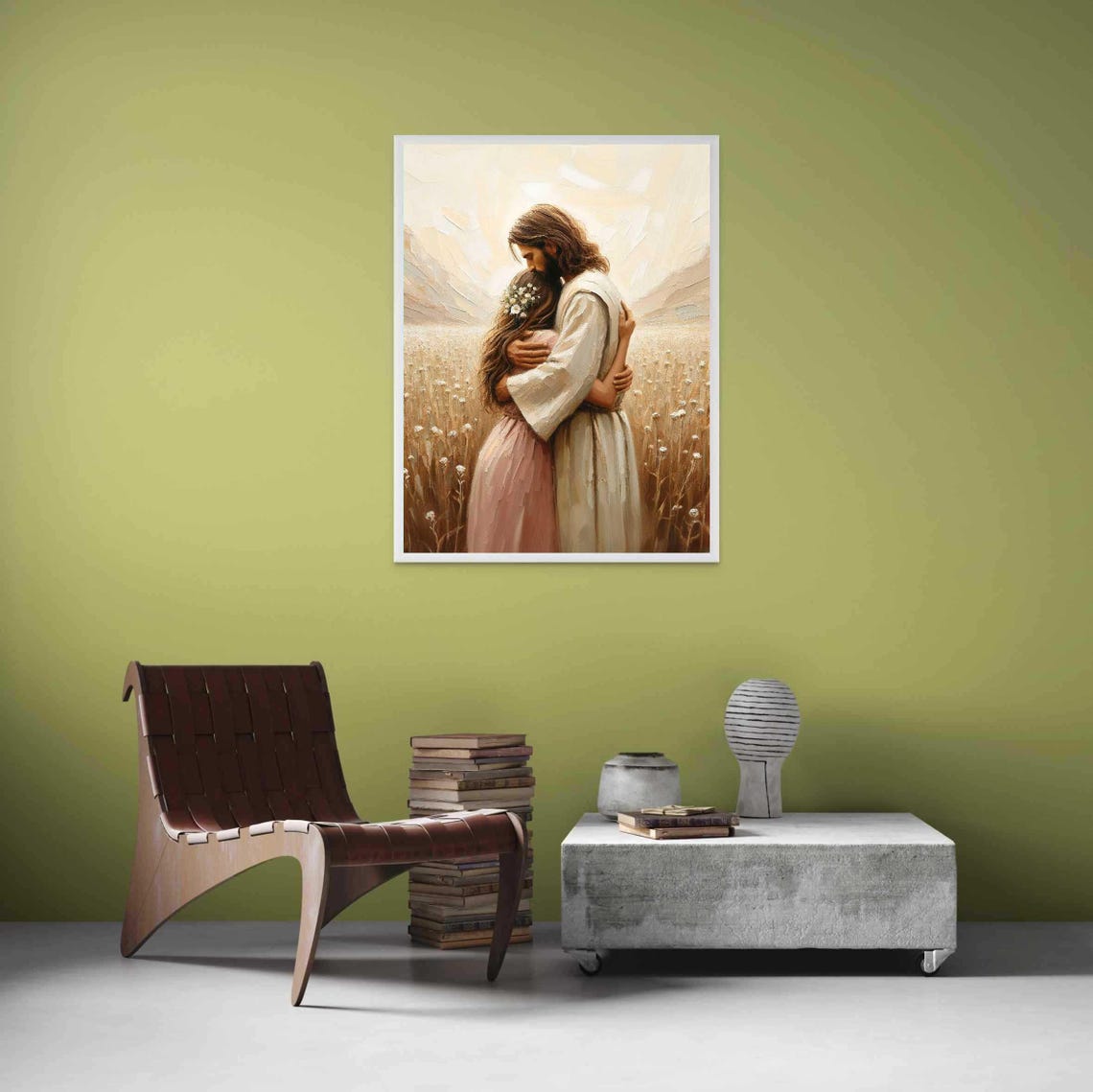 Loved By Him Christian Jesus Hugging Woman - Image 3
