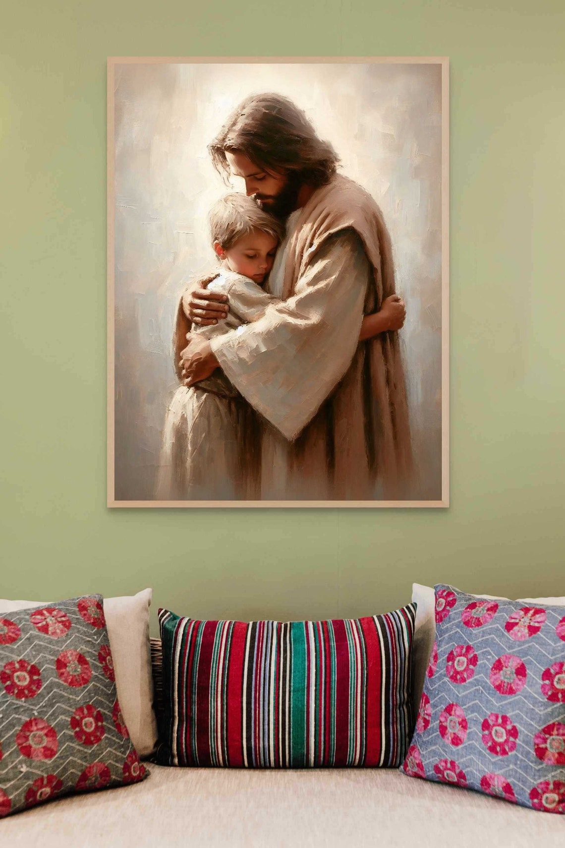 Jesus And Boy Christian Painting, Bible Art - Image 2