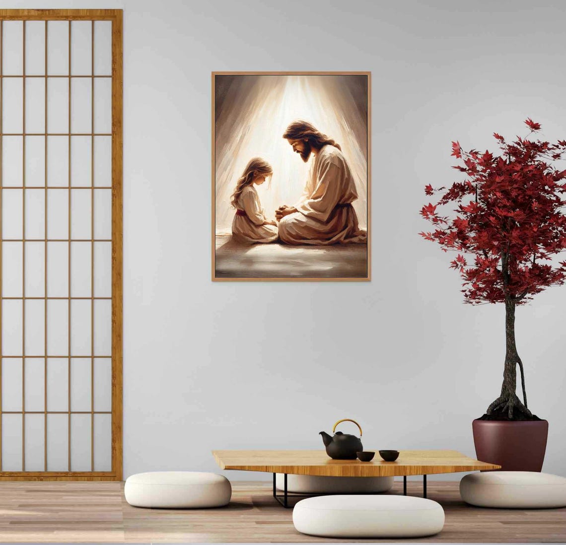 Light Of Faith Christian Wall Art, Jesus With Children - Image 5