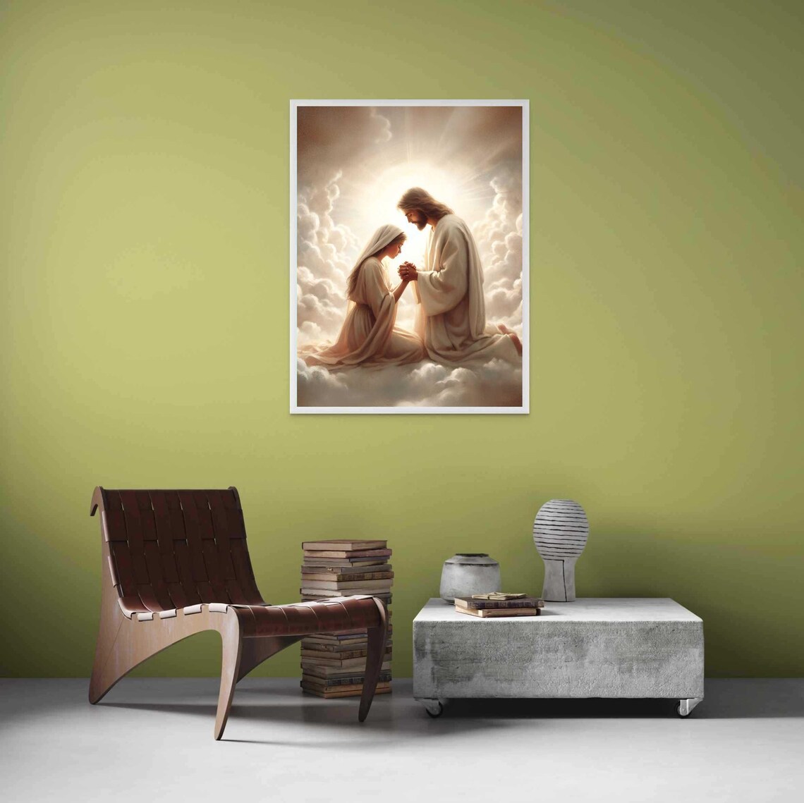 His Heavens Christian Art Jesus Heals A Woman - Image 3