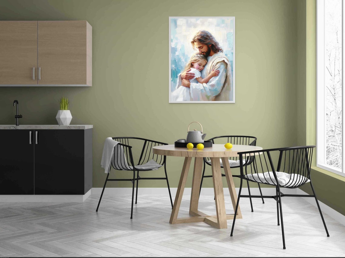 Jesus And Girl, Christian Wall Art Print - Image 4