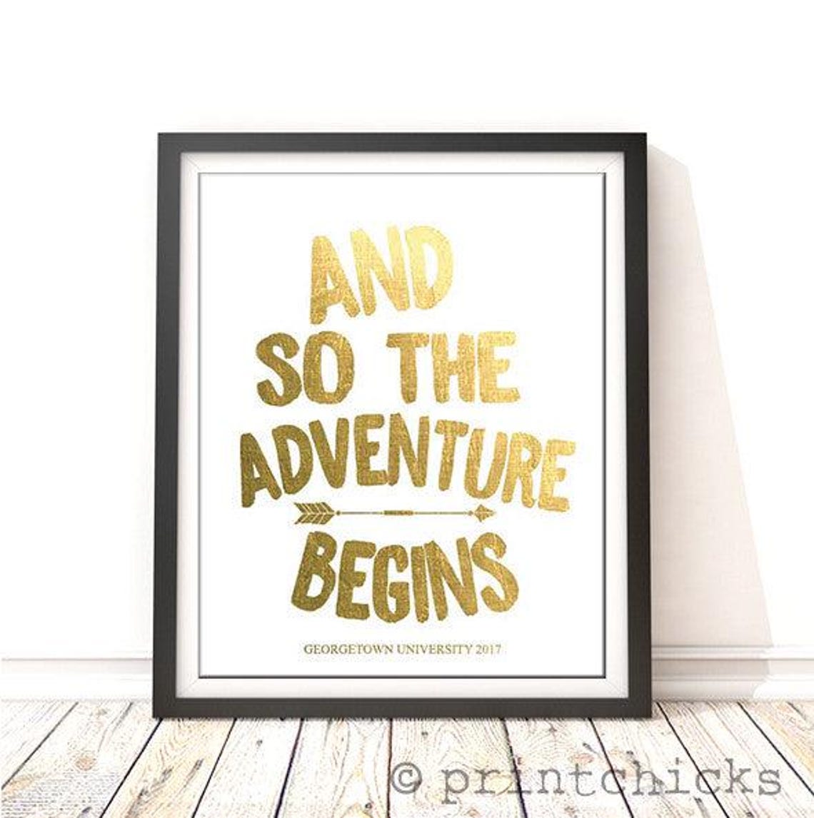 Adventure Begins Foil Art Print - Image 2