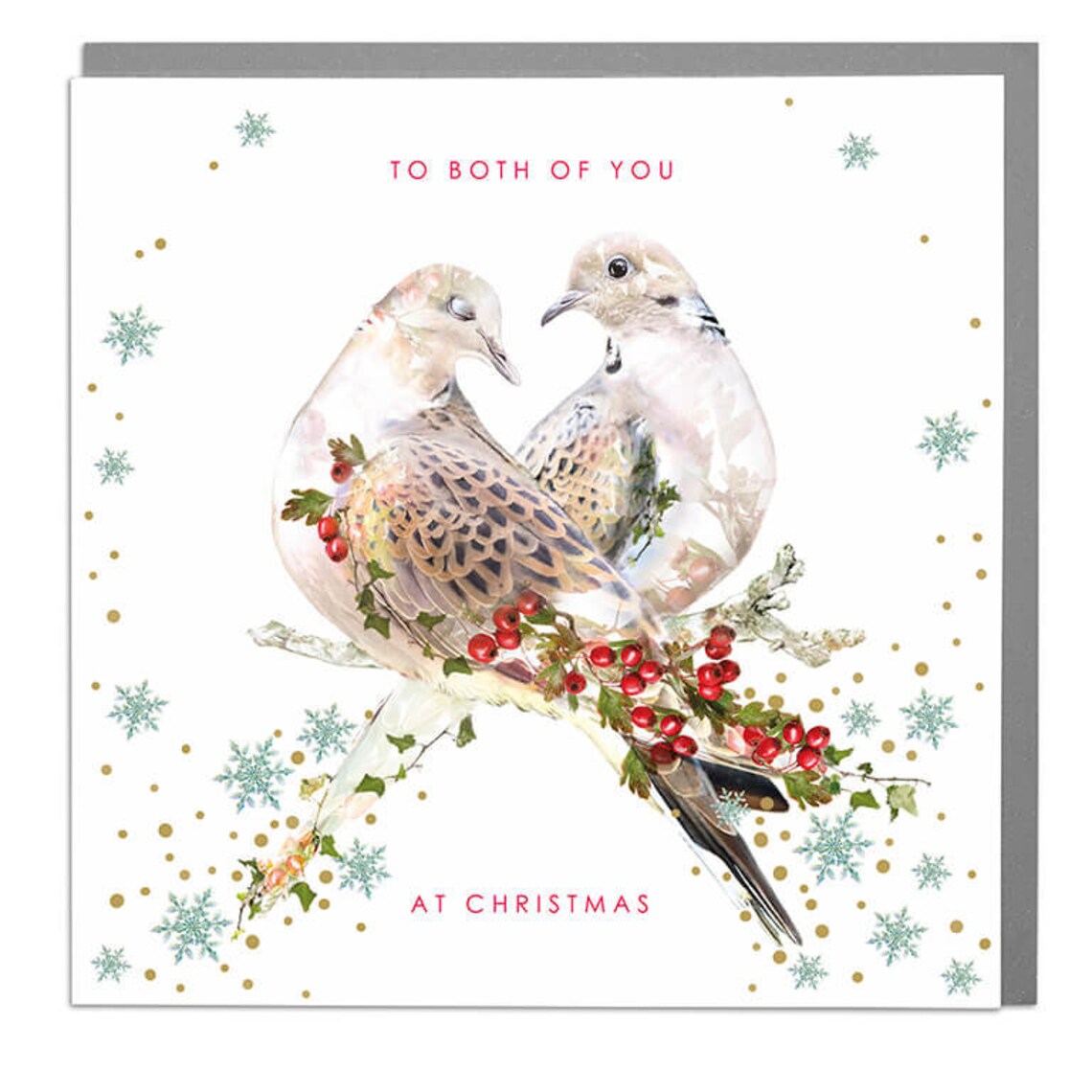 Turtle Doves To Both Of You Christmas Card