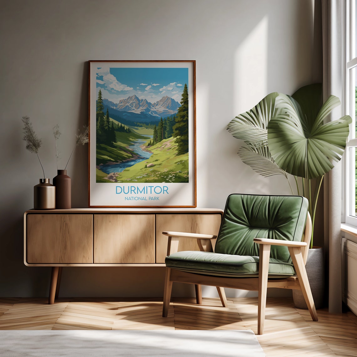 Durmitor National Park Montenegro Mountain River Valley Poster - Image 3