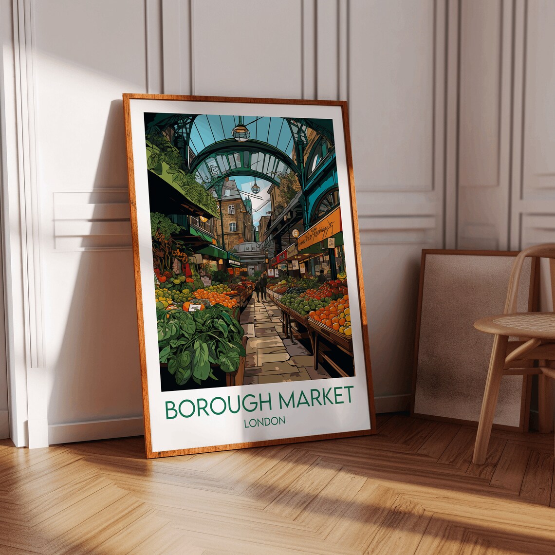 Borough Market Travel Poster, London Custom Personalised - Image 3