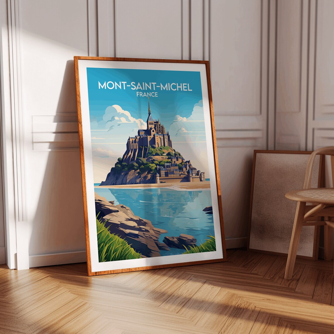 Mont Saint Michel France Tidal Island Abbey Landmark Travel Poster - Image 3
