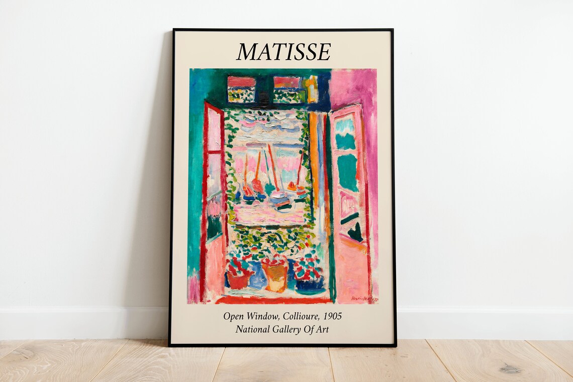 Matisse Open Window Collioure 1905 Fauvist National Gallery Art Poster - Image 3