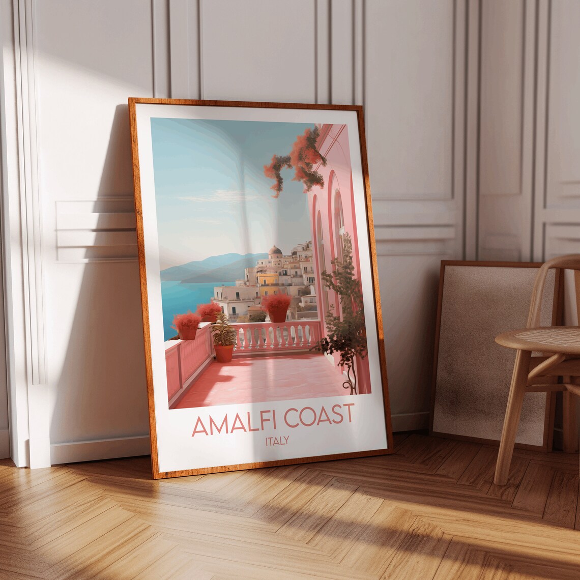 Amalfi Coast Travel Poster, Italy Personalised Print - Image 3