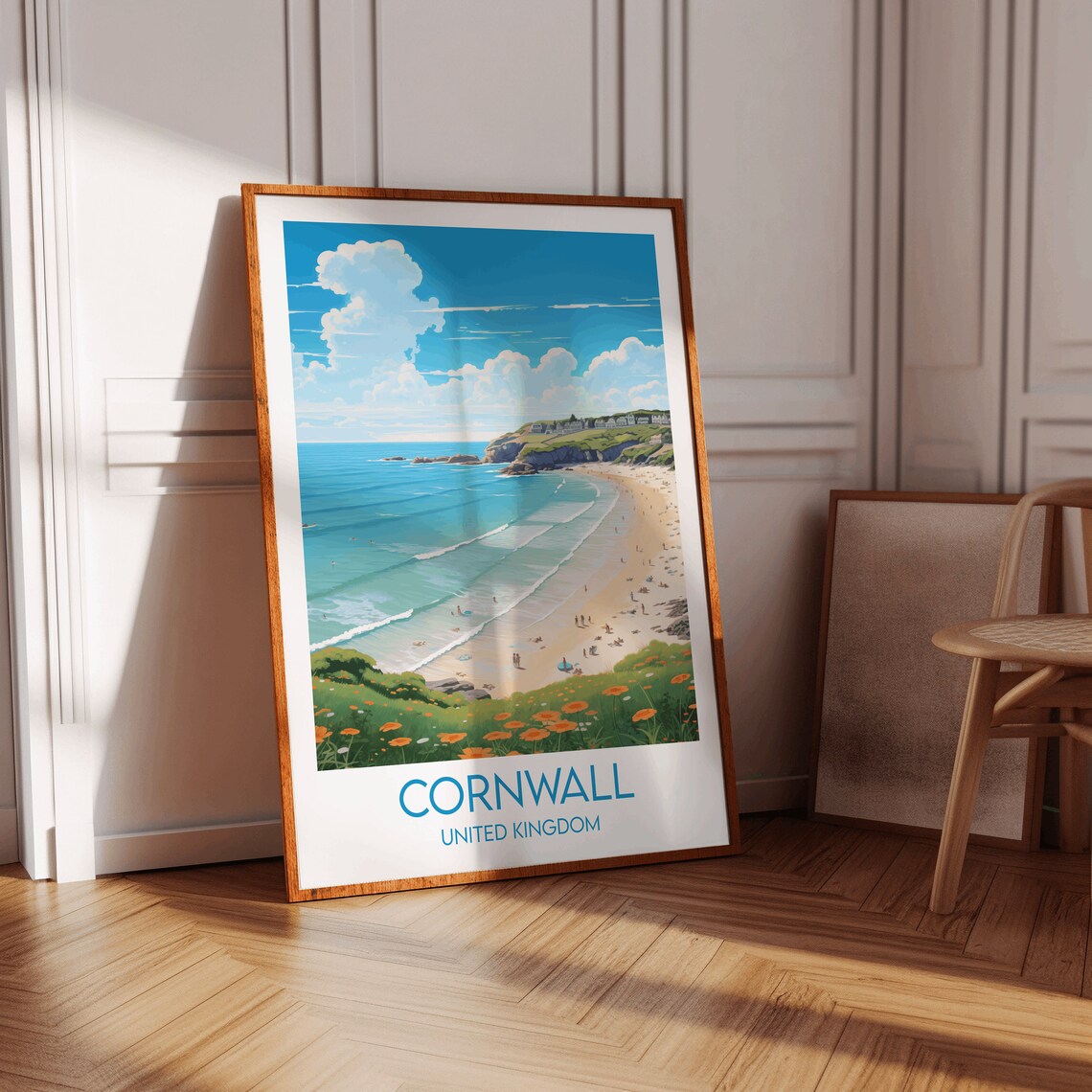 Cornwall Travel Poster, United Kingdom Travel Print - Image 3