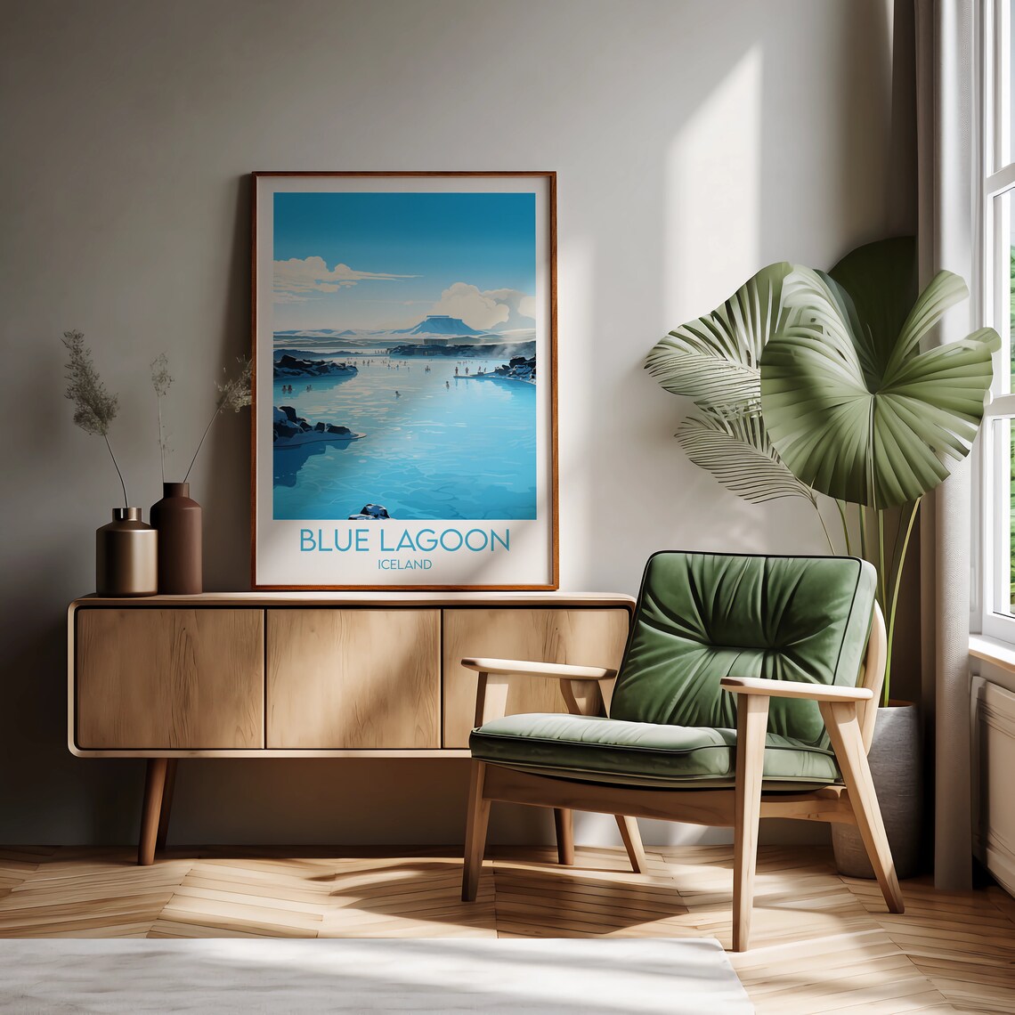 Blue Lagoon Travel Poster, Custom Personalised Gift - Image 2