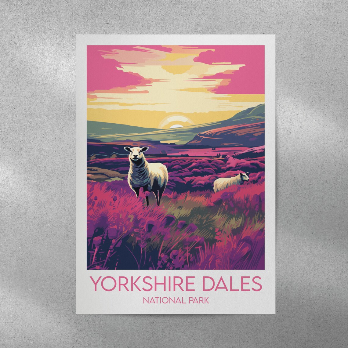 Yorkshire Dales National Park Travel Poster, England UK - Image 4