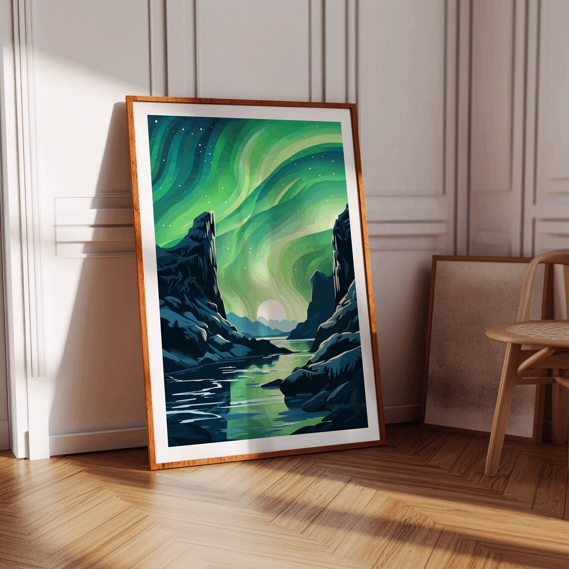 Northern Lights Poster, Scandinavia Travel Poster - Image 4