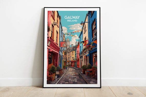 Galway Travel Poster, Ireland Custom Personalised