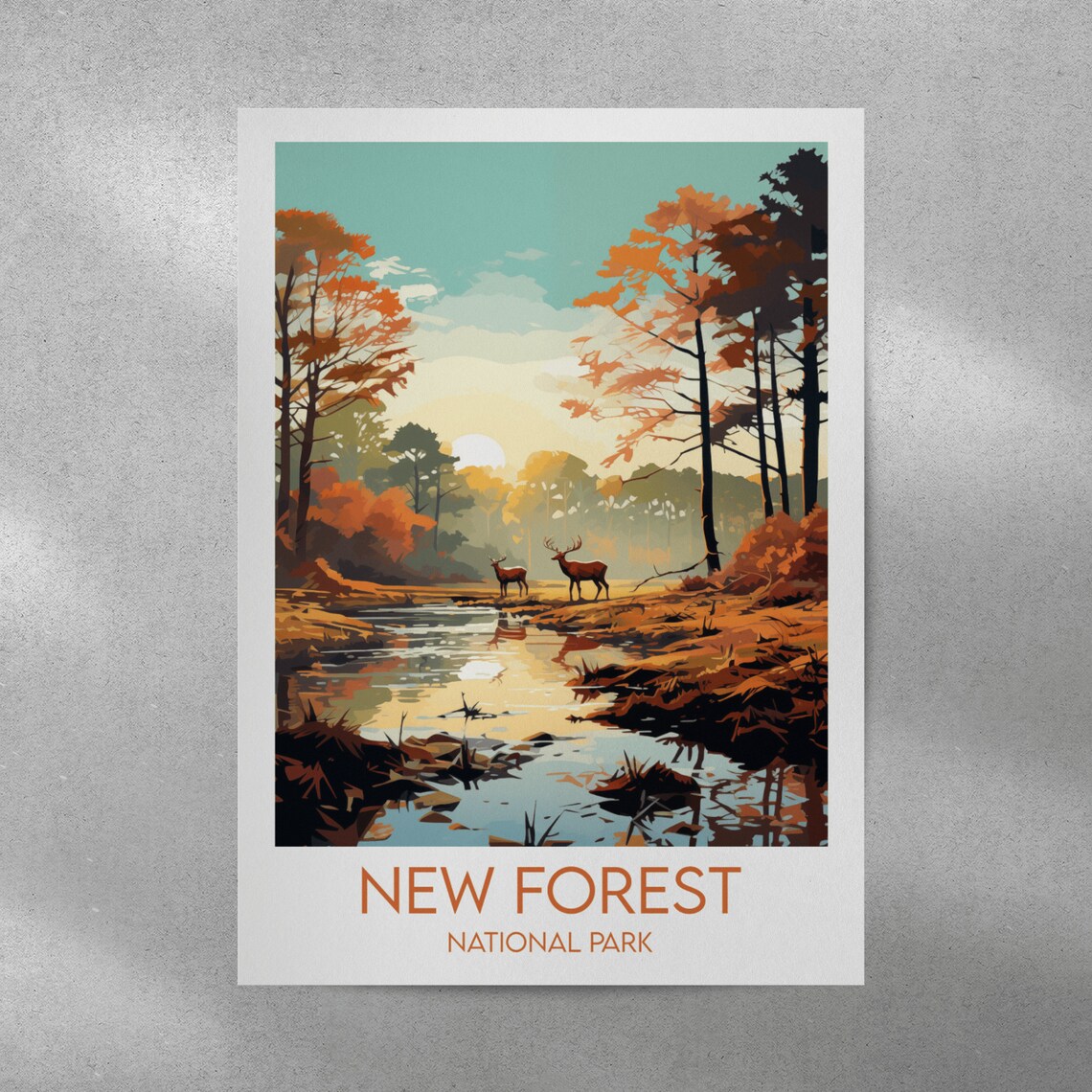 New Forest National Park Travel Poster, England UK - Image 4