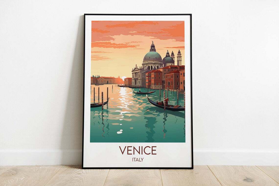 Venice Travel Poster, Italy Custom Personalised Gift