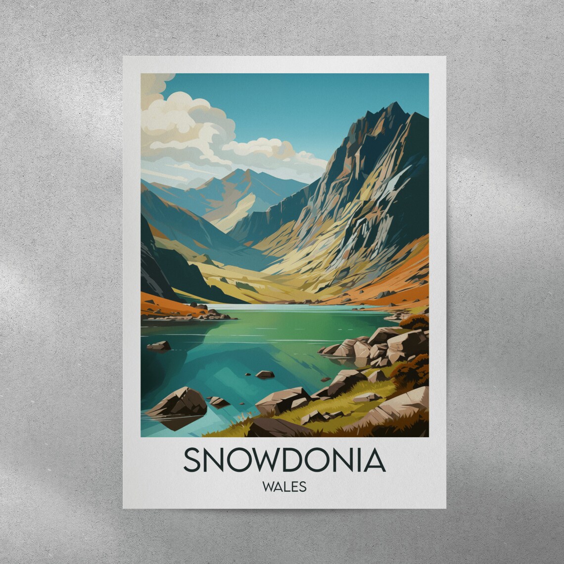 Snowdonia Travel Poster, Custom Personalised Gift - Image 4