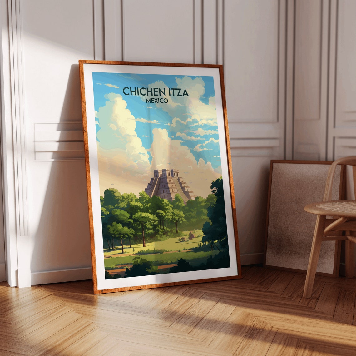 Chichen Itza Travel Print Mexico Poster Custom Personalised Wedding Birthday Gift - Image 3