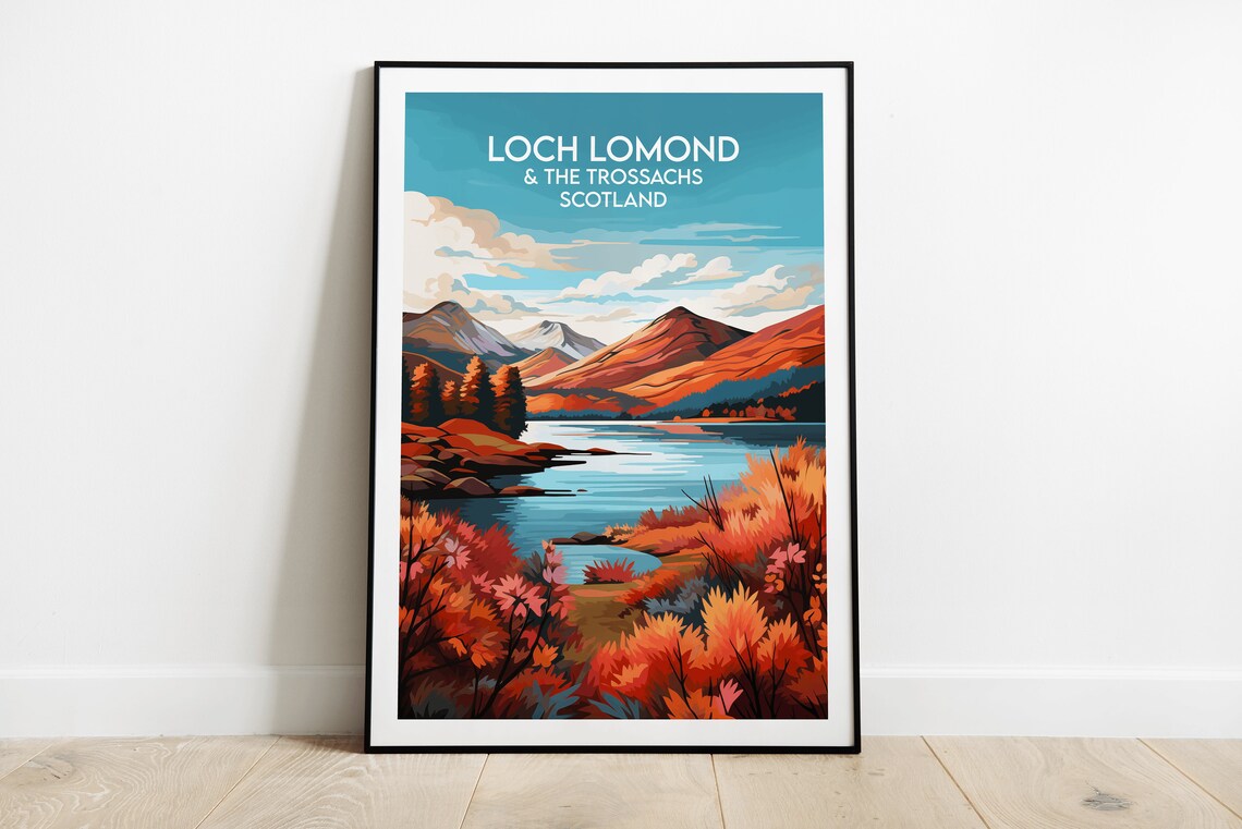 Loch Lomond The Trossachs Travel Poster, Scotland
