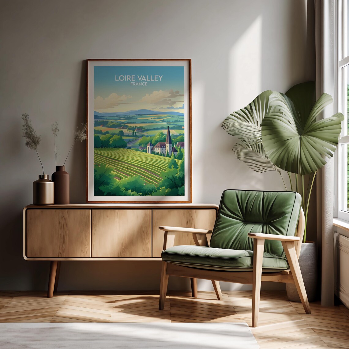 Loire Valley France Travel Poster, Custom Personalized - Image 2