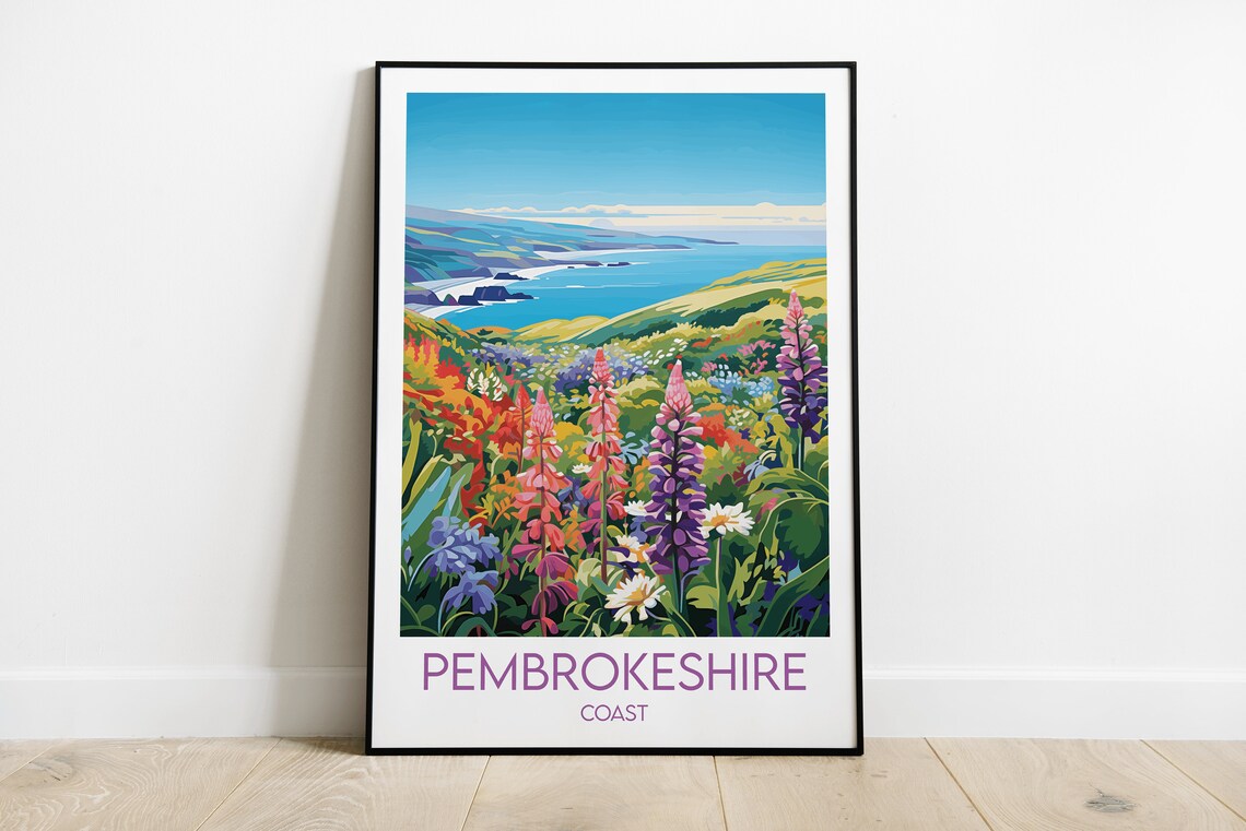 Pembrokeshire National Park Travel Print Poster