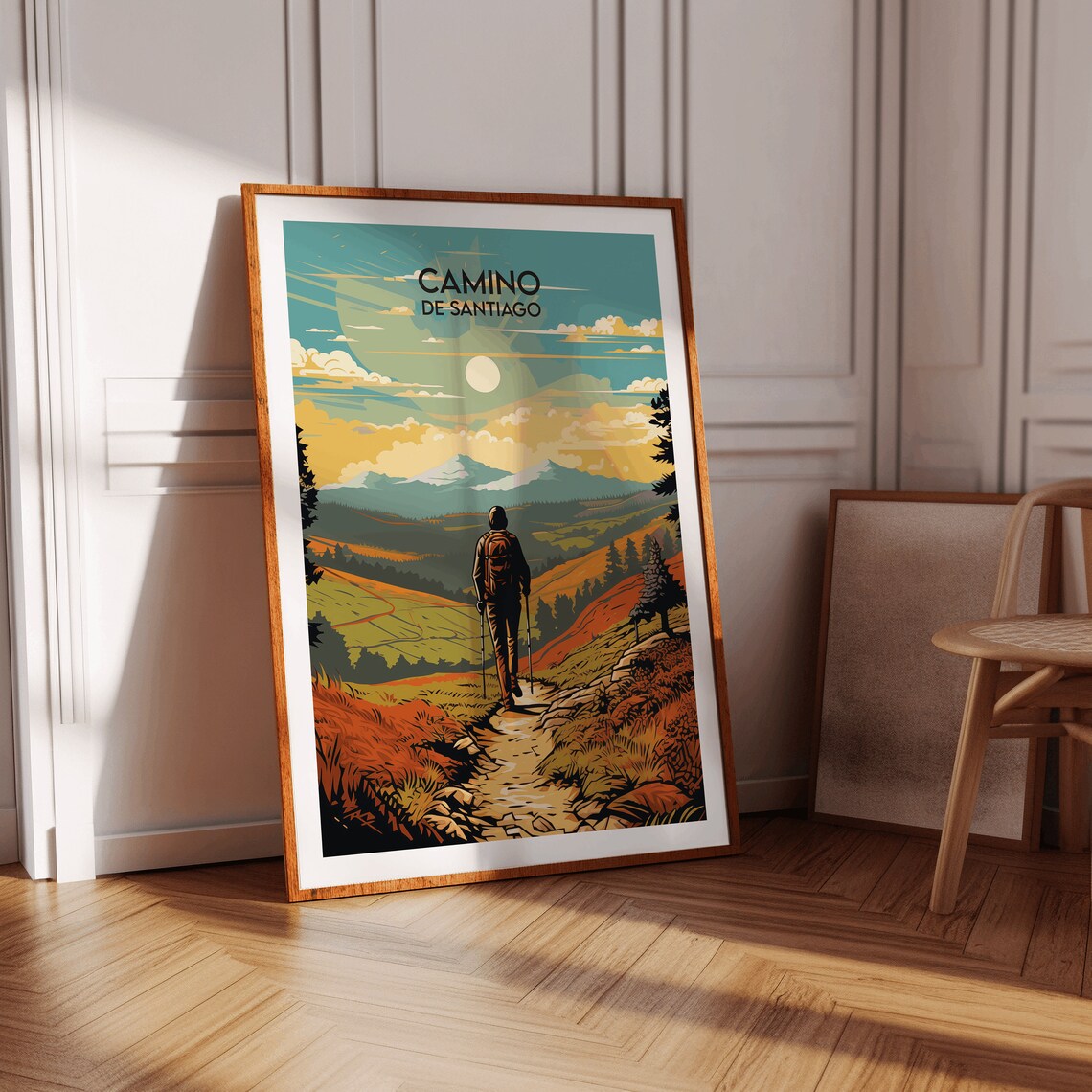 Camino De Santiago Travel Poster, Spain Route Print - Image 3