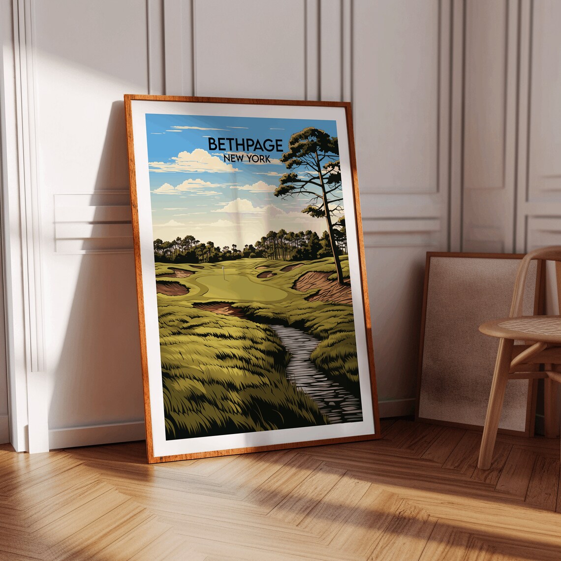 Bethpage Black Golf Course Travel Print New York Poster Custom Personalised Wedding Birthday Gift - Image 3