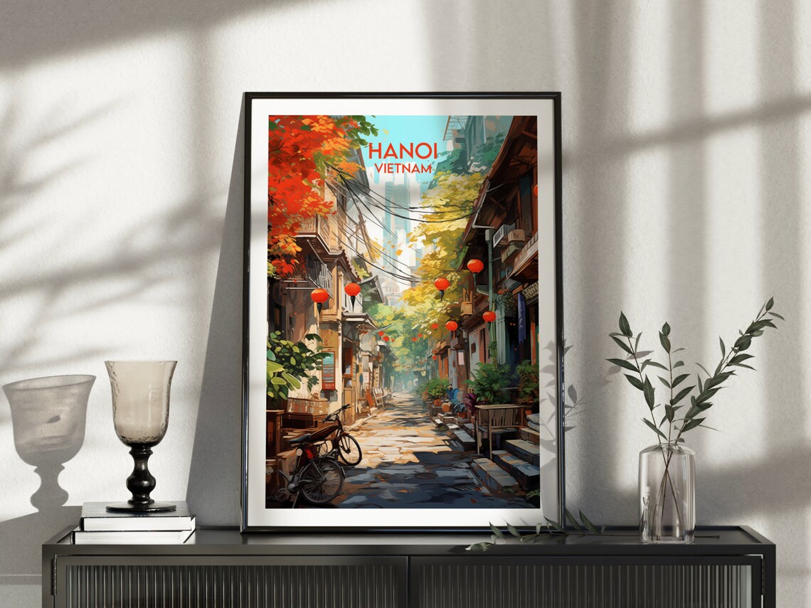 Hanoi Travel Poster, Vietnam Custom Travel Print - Image 4