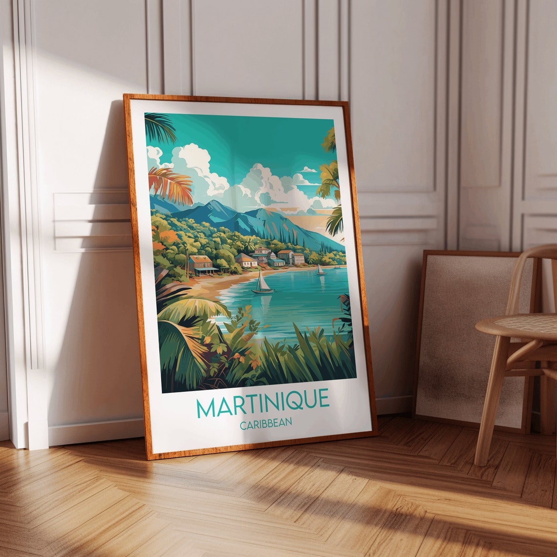 Martinique Travel Print Caribbean Poster Custom Personalised Wedding Birthday Gift - Image 3