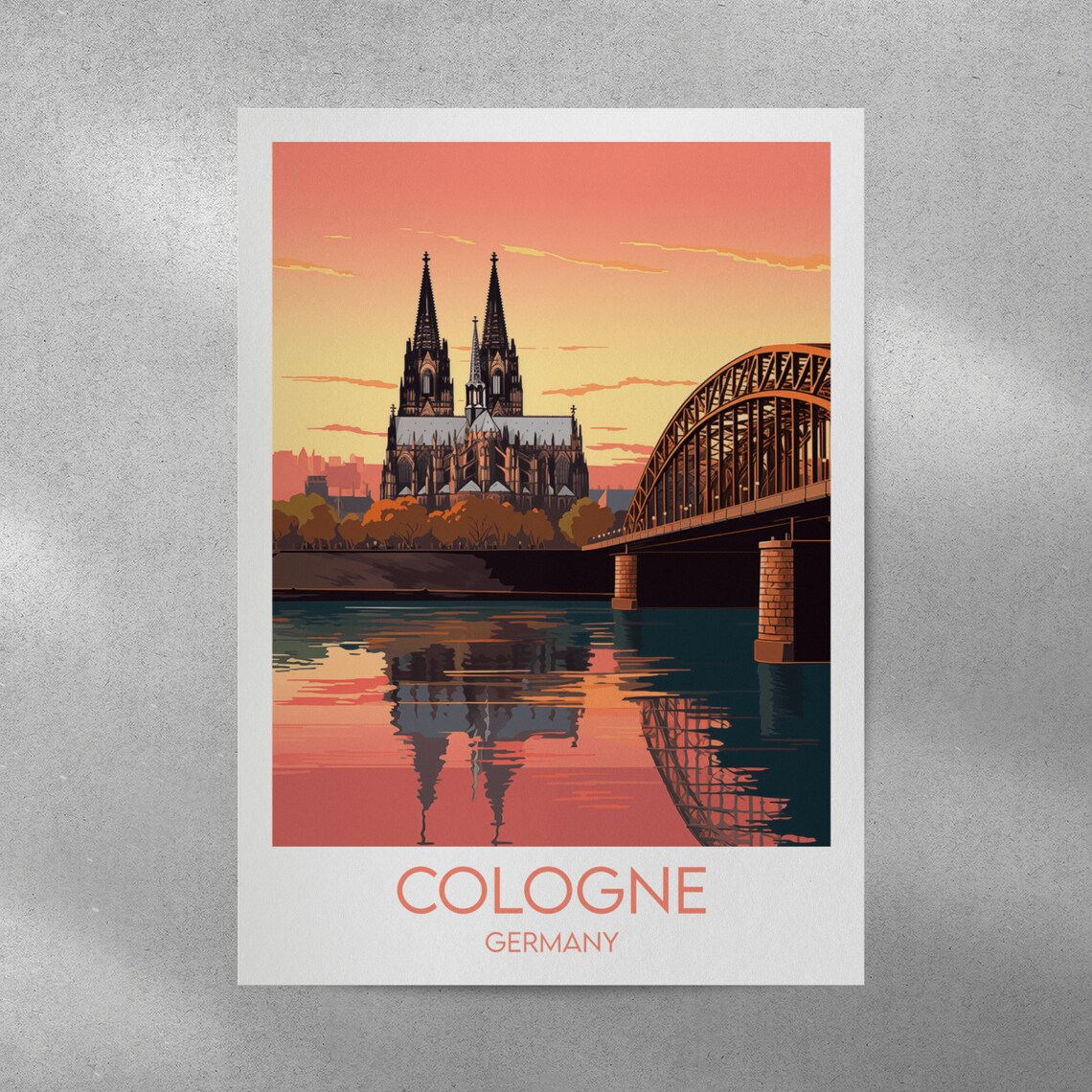 Cologne Travel Poster, Germany Place Print - Image 5