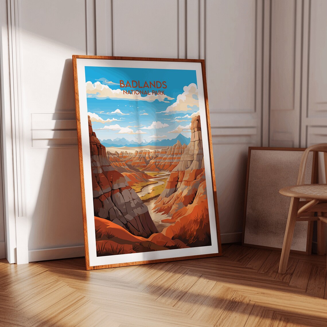 Badlands National Park Striped Canyon Landscape Travel Poster - Image 2